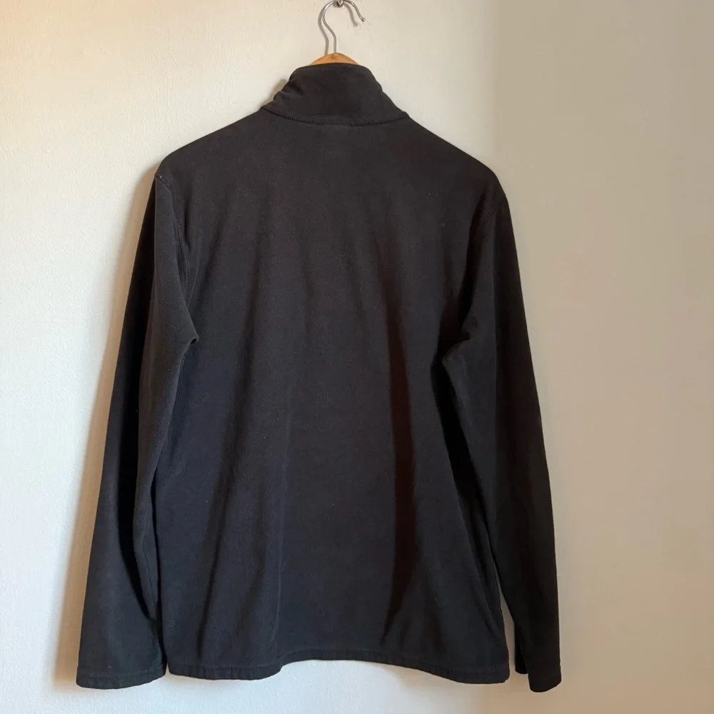 The North Face Fleece Sweater Pullover Men's Black Half-zip Stand collar Size M